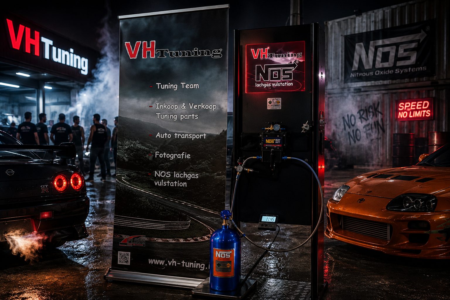 Het NOS vulstation van VH Tuning in Barneveld